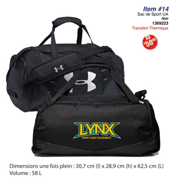 Item 14 Lynx Mont-St-Sacrement Sac de sport UA 1369223 2025