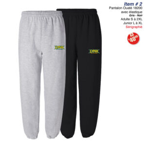Item 02 Lynx Mont-St-Sacrement Pantalon Ouaté Gildan 18200 18200B 2025