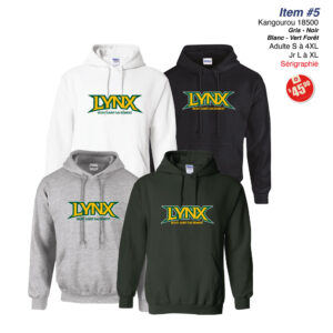 Item 05 Lynx Mont-St-Sacrement Kangourou Gildan 18500 18500B 2025